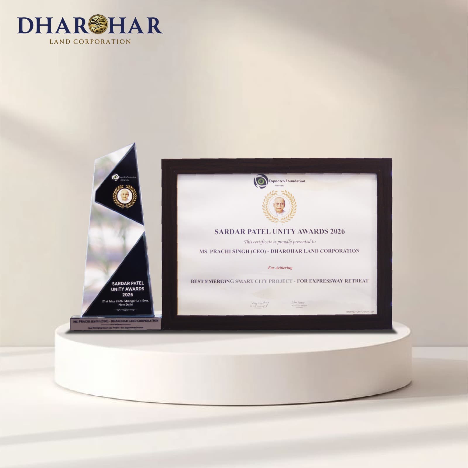 Best Emerging Smart City – Expressway Retreat | Sardar Patel Unity Awards 2026 | Topnotch Foundation
